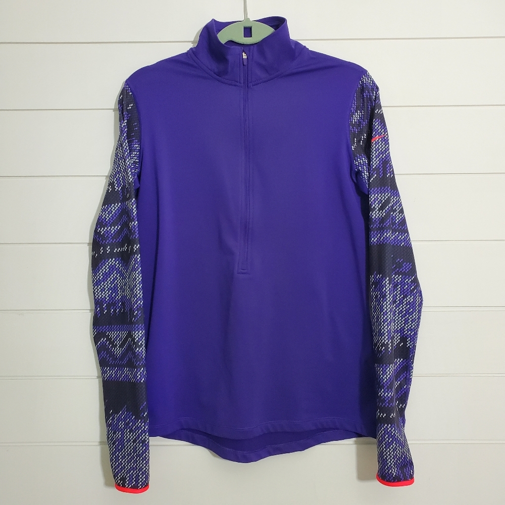 Nike Women's Hyperwarm‎ Nordic Half-Zip Dri-Fit Running Activewear Top. S…